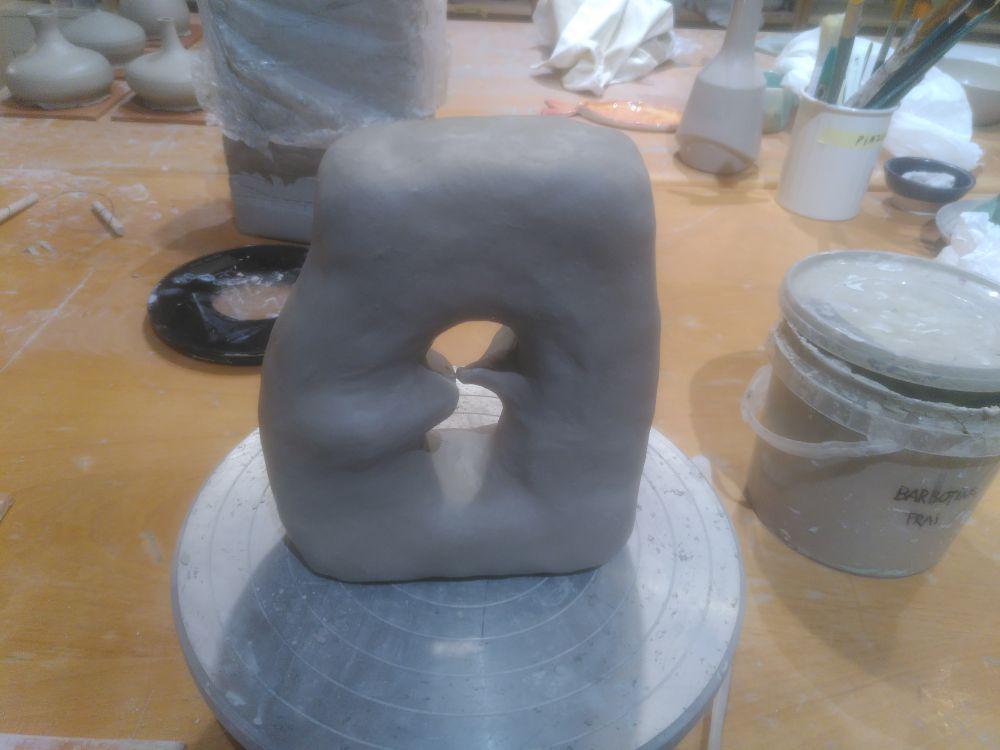 Shapes and volumes have been added, which results in the general composition having some inherent stress to it.