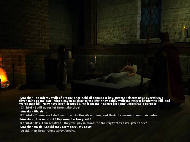 Acte seguit apareix el bisbe i talla la paradeta, perquè Christoph anuncia que anirà a les mines de plata a matar tots els bitxets que hi hagi. I Anezka li diu "si us fan mal mi senyor... El meu cor...."