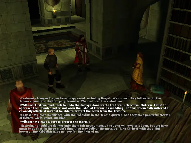 El mateix angle, amb un diàleg diferent, explicat al text de la publicació.
Es mouen més aviat poc els personatges.