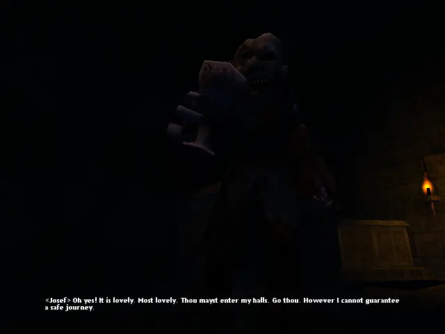 Josef, el Nosferatu, bevent d'un calze la sang d'Ecaterina, una Brujah Anciana.